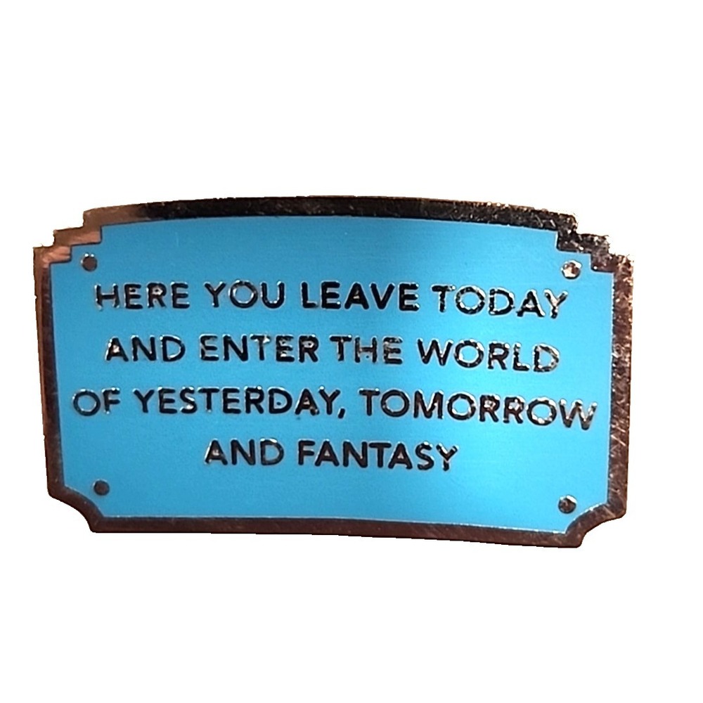 Disney Pin Disneyland Park Entrance Welcome Plaque DLR Flair Retro style 137073